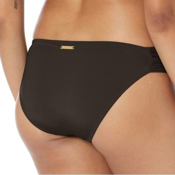 Trina Turk Black Shirred Side Black Bikini Bottoms NWT Size 6 - Picture 6 of 7